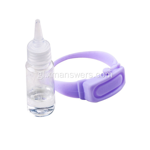 Dispensador de pulseira desinfectante de mans reutilizable con botella